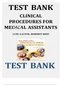 Test Bank For Clinical Procedures for Medical Assistants 11th Edition by Kathy Bonewit-West, ISBN 978-0323758581, Chapter 1-23, Complete Guide A+.