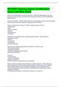 NOTARY Signing Agent Certification Exam &lpar;Verified 2024&rpar;