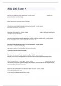 ASL 280 Exam 1 Written Questions And Well Elaborated Answers&period;