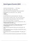 Dental Hygiene Prometric OSCE Exam Questions And Answers 