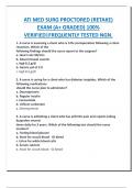 ATI MED SURG PROCTORED (RETAKE) EXAM (A+ GRADED) 100%  VERIFIED|FREQUENTLY TESTED NGN.