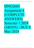 MNO2603 Assignment 4 (COMPLETE ANSWERS) Semester 1 2024 (340595) - DUE 8 May 2024
