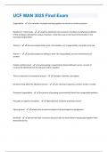 UCF MAN 3025 Final Exam Questions And Answers