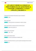 ATI Adult Medical&sol;Surgical Nursing Correctly Answered Questions&vert; UpToDate &vert; Pack Rated 100&percnt;