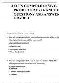 ATI RN COMPREHENSIVE-PREDICTOR ENTRANCE EXAM –QUESTIONS AND ANSWERS 100% A+ GRADED