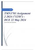TMN3703 Assignment 2 2024 (732587) - DUE 22 May 2024