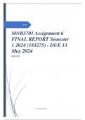 MNB3701 Assignment 6 FINAL REPORT Semester 1 2024 (183275) - DUE 13 May 2024