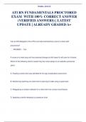 ATI RN FUNDAMENTALS PROCTORED  EXAM WITH 100% CORRECT ANSWER  (VERIFIED ANSWERS) | LATEST  UPDATE | ALREADY GRADED A+