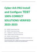 Cyber Ark PAS Install  and Configure TEST  100&percnt; CORRECT  SOLUTIONS VERIFIED 2023-2023 EPV - ANSWER Enterprise Password Vaul