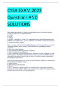 CYSA EXAM 2023  Questions AND  SOLUTIONS
