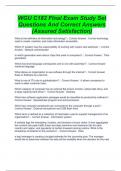 WGU C182 FInal Exam Study Set Questions And Correct Answers (Assured Satisfaction)