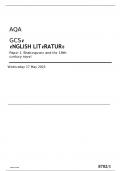 AQA  GCSE ENGLISH LITERATURE Paper 1 Shakespeare and the 19th-century novel  Wednesday 17 May 2023