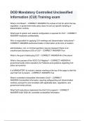 DOD Mandatory Controlled Unclassified Information &lpar;CUI&rpar; Training exam