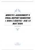 MNB3701 Assignment 6 FINAL REPORT Semester 1 2024 (183275) - DUE 13 May 2024