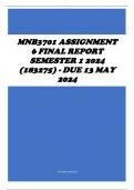 MNB3701 Assignment 6 FINAL REPORT Semester 1 2024 &lpar;183275&rpar; - DUE 13 May 2024
