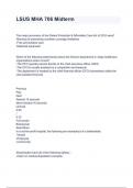 LSUS MHA 706 Midterm Exam 2024&sol;2025 Questions With Completed Solutions&period;