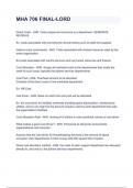 MHA 706 FINAL-LORD Exam 2024&sol;2025 Questions With Completed Solutions&period;