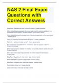 NAS 2 Final Exam Questions with Correct Answers