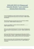 2024 ASU WST 313 Women and Sexuality Module 7 quiz solutions Arizona State University
