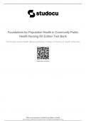 Foundations for Population Health in Community Public Health  Nursing 5th Edition Test Bank – All Chapters