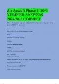BEST ANSWERS Air Assault Phase 1 100&percnt;  VERIFIED ANSWERS  2024&sol;2025 CORRECT