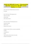 NURP 502 PRIMARY Exam 4 &ndash; Musculoskeletal &vert;Questions and answers with 100&percnt; correct solutions &vert; A&plus; Grade