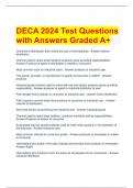 DECA 2024 Test Questions with Answers Graded A+ 