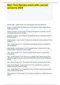 Skin Test Review exam with correct answers 2024