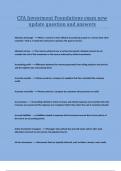 CFA Investment Foundations exam new update question and answers