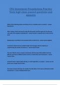 CFA Investment Foundations Practice Tests legit exam passed questions and answers&period;