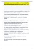 skin assessment and recommendation system exam with correct answer 2024