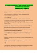 STERILE PROCESSING FINAL EXAM STUDY GUIDE  CHAPTERS 1-23 2024/2025  VERIFIED 100% CORRECT