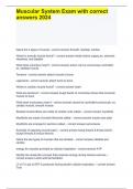 Muscular System Exam with correct answers 2024