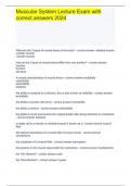 Muscular System Lecture Exam with correct answers 2024&period;