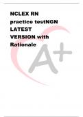 NCLEX RN practice testNGN LATEST VERSION with Rationale