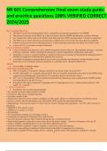 BEST ANSWERS NR 601 Comprehensive Final exam study guide and practice questions 100&percnt; VERIFIED CORRECT 2024&sol;2025