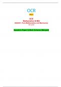 OCR 2023 GCE Mathematics B MEI H630/01: Pure Mathematics and Mechanics AS Level Question Paper & Mark Scheme (Merged)