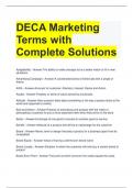 DECA Marketing Terms with Complete Solutions 
