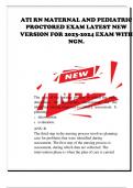 ATI RN MATERNAL AND PEDIATRIC PROCTORED EXAM LATEST NEW  VERSION FOR 2023-2024 EXAM WITH NGN.