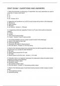 CRAT EXAM 1 QUESTIONS AND ANSWERS
