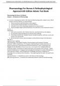 Pharmacology For Nurses A Pathophysiological  Approach 6th Edition Adams Test Bank 