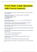 Bundle For  NAS Exam 2 Questions with All Correct Answers