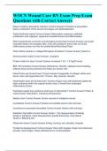 WOCN Wound Care RN Exam Prep Exam Questions with Correct Answers 