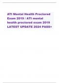 NEW GENERATION ATI Mental Health Proctored Exam  2024 UPDATE