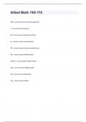 Allied Math 100-110 questions and answers verified to pass
