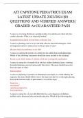 ATI CAPSTONE PEDIATRICS EXAM  LATEST UPDATE 2023/2024 |80  QUESTIONS AND VERIFIED ANSWERS| GRADED A+GUARANTEED PASS