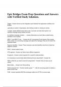 Epic Bridges Exam Prep Questions and Answers with Verified Study Solutions.