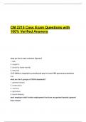 CM 2215 Coss Exam Questions with 100% Verified Answers 