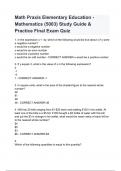 Math Praxis Elementary Education - Mathematics (5003) Study Guide & Practice Final Exam Quiz
