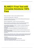 BLAW211 Final Test with Complete Solutions 100% Pass